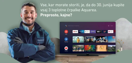 Ob nakupu 3 toplotnih črpalk Panasonic - televizor brezplačno!