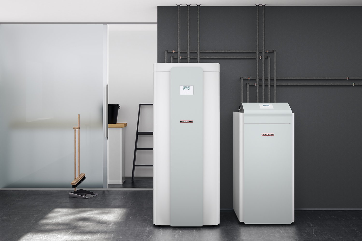 Dve enoti toplotnih črpalk zemlja voda