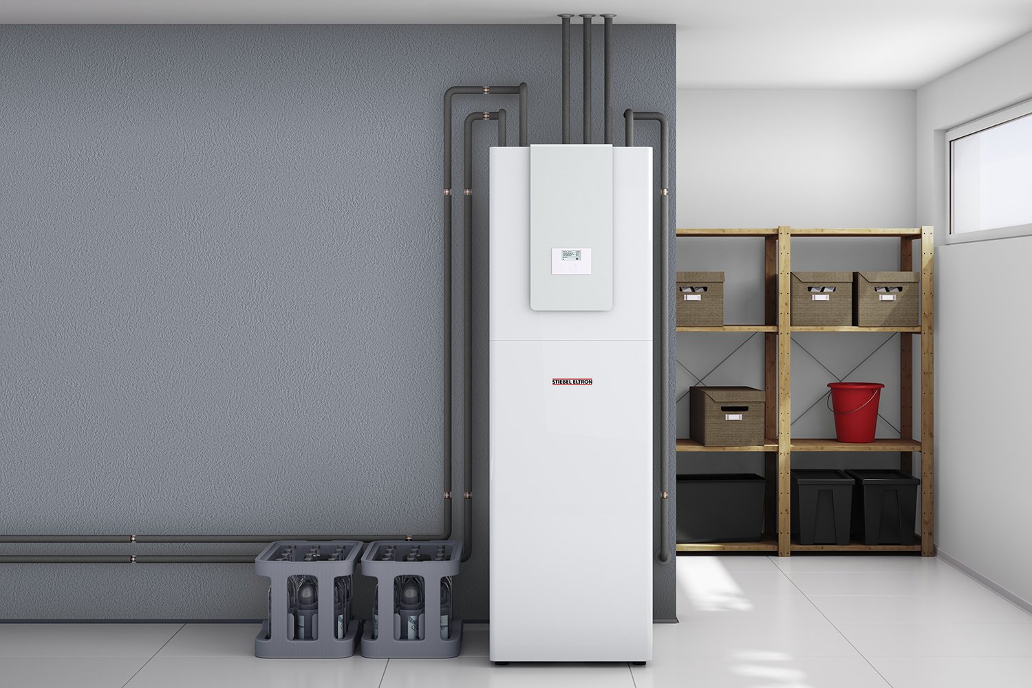 Notranja enota tolpotne črpalke zemlja/voda v kleti